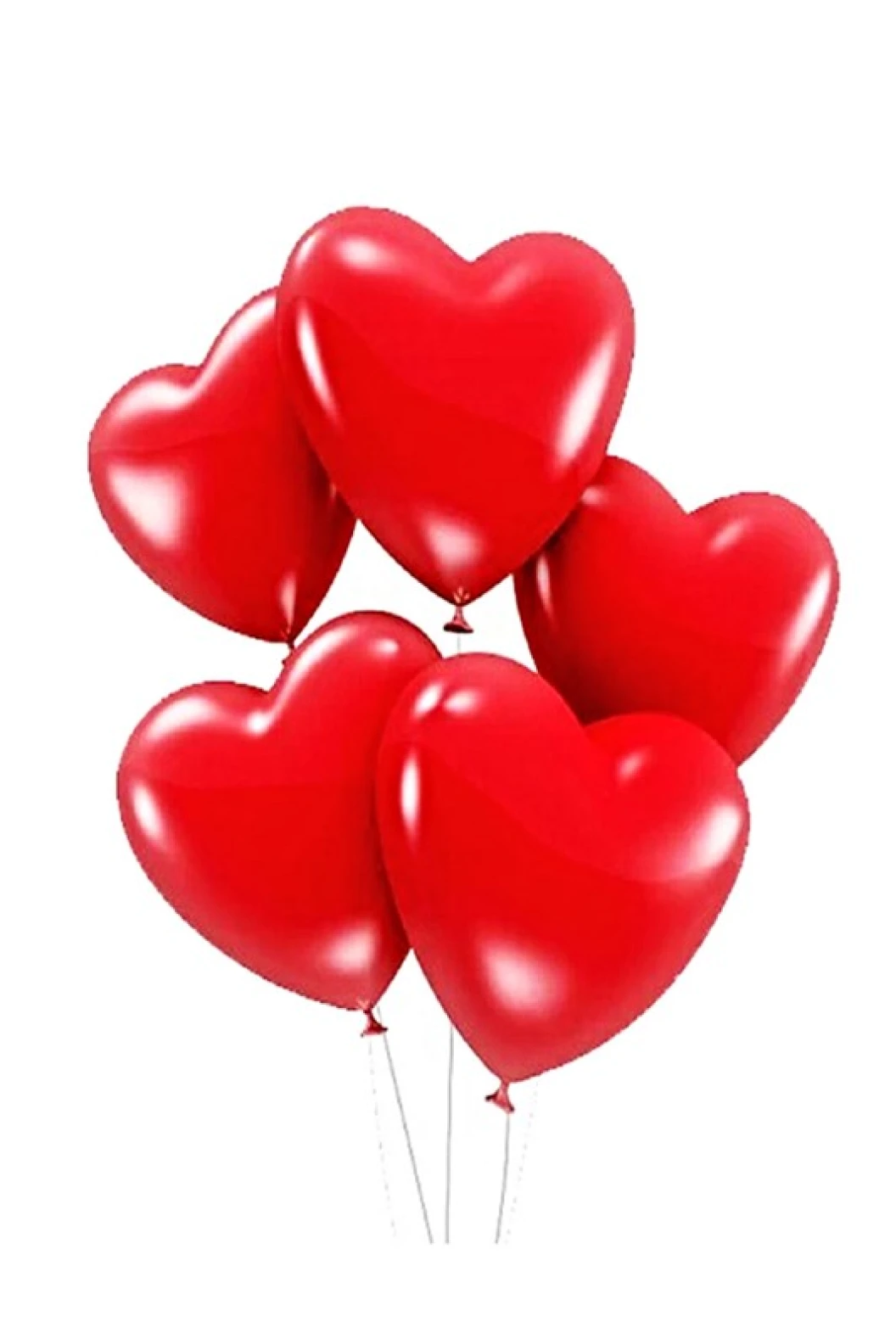 5 Heart Shaped Balloons - image №1