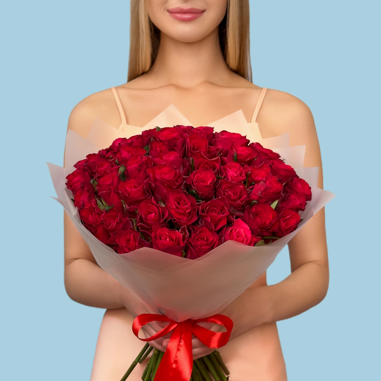 50 Red Roses from Kenya - image №1