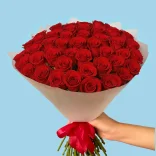 50 Red Roses from Kenya - image №3