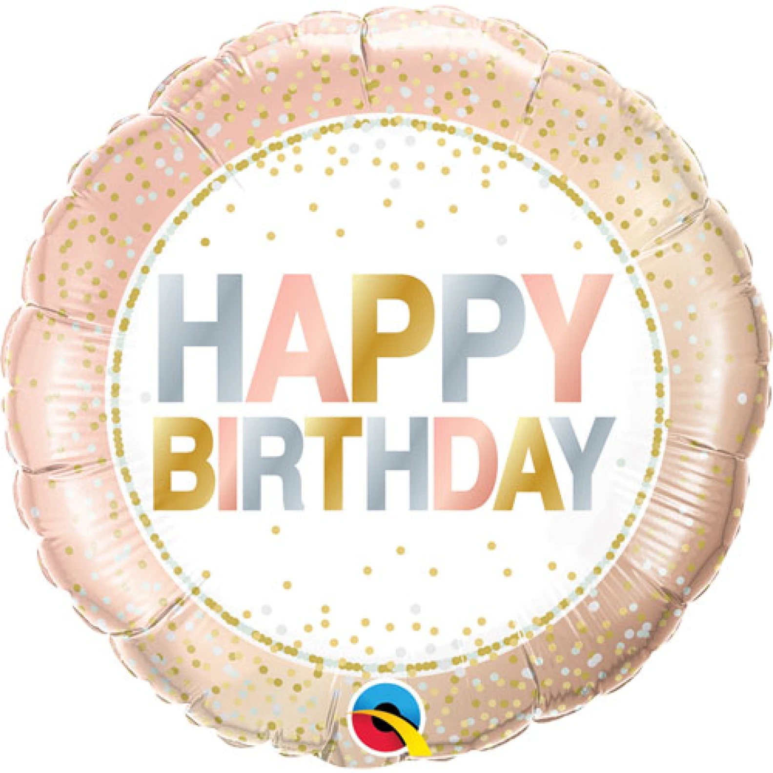 Happy Birthday Metallic Foil Balloon - image №1