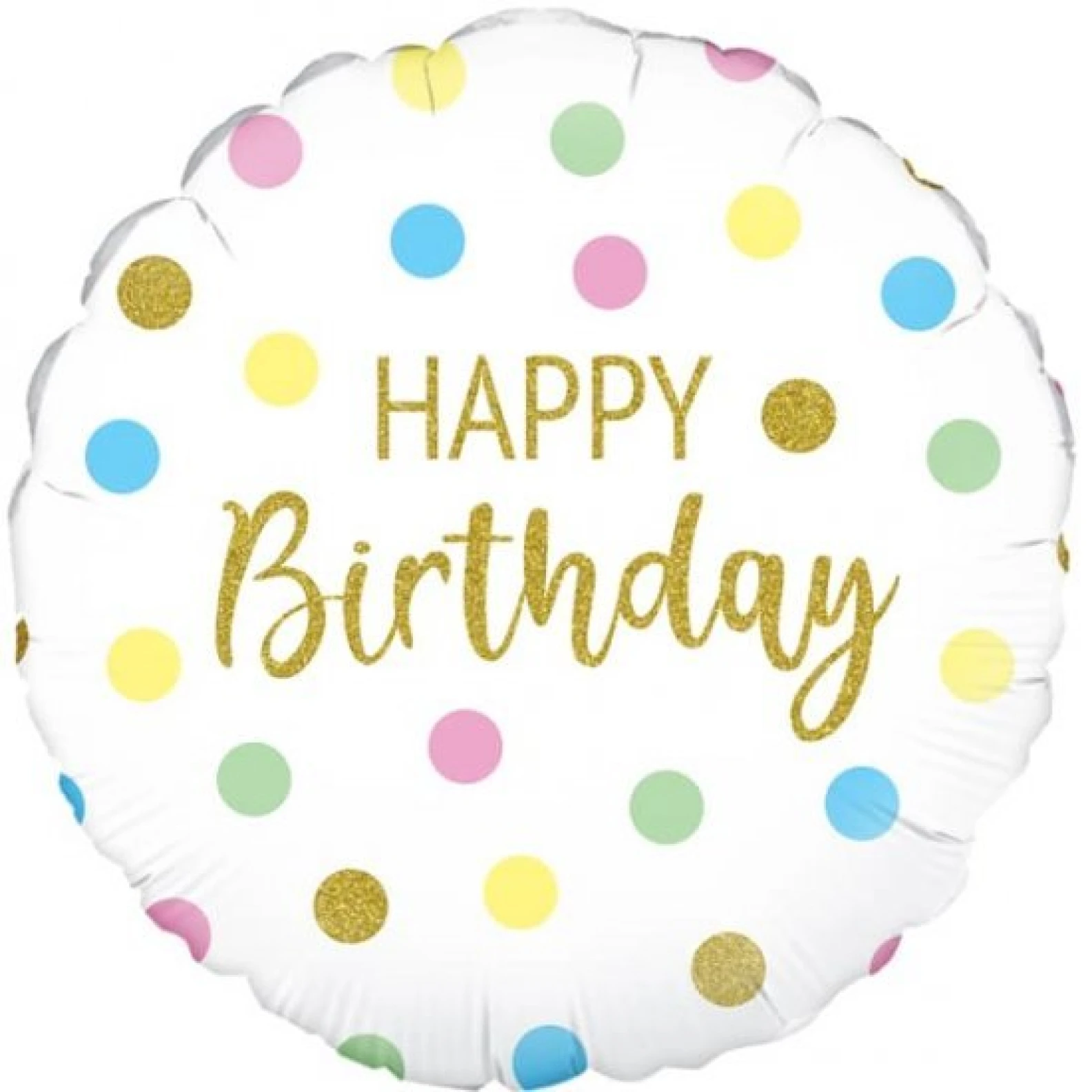 Happy Birthday Pastel Foil Balloon - image №1