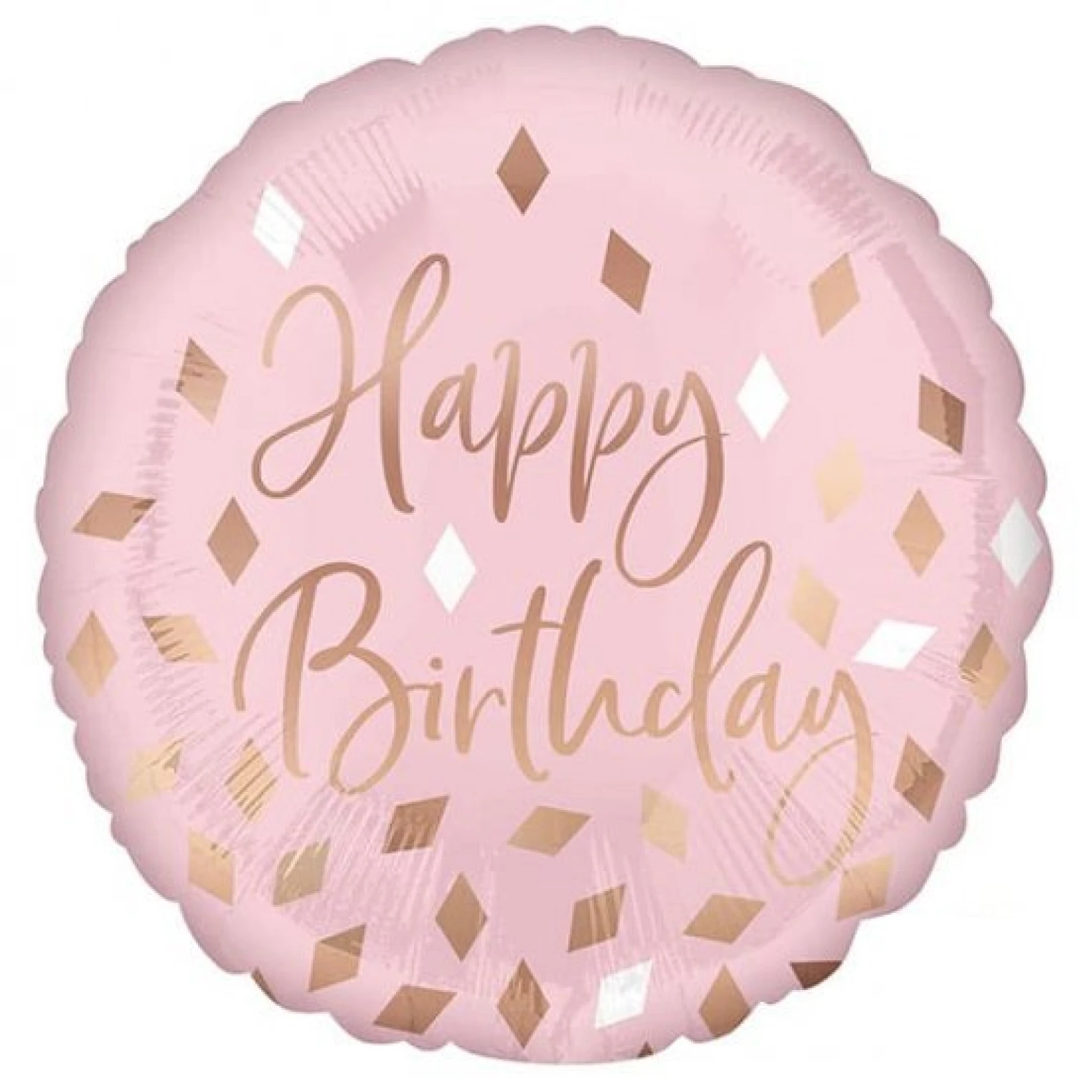 Blush Happy Birthday Foil Balloon - image №1