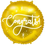 Congratulations Gold Foil Balloon - image №1