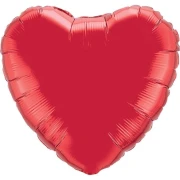 Ruby Red Heart Foil Balloon - image №1