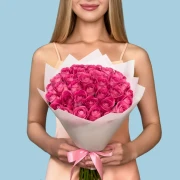 35 Pink Roses from Kenya - image №1