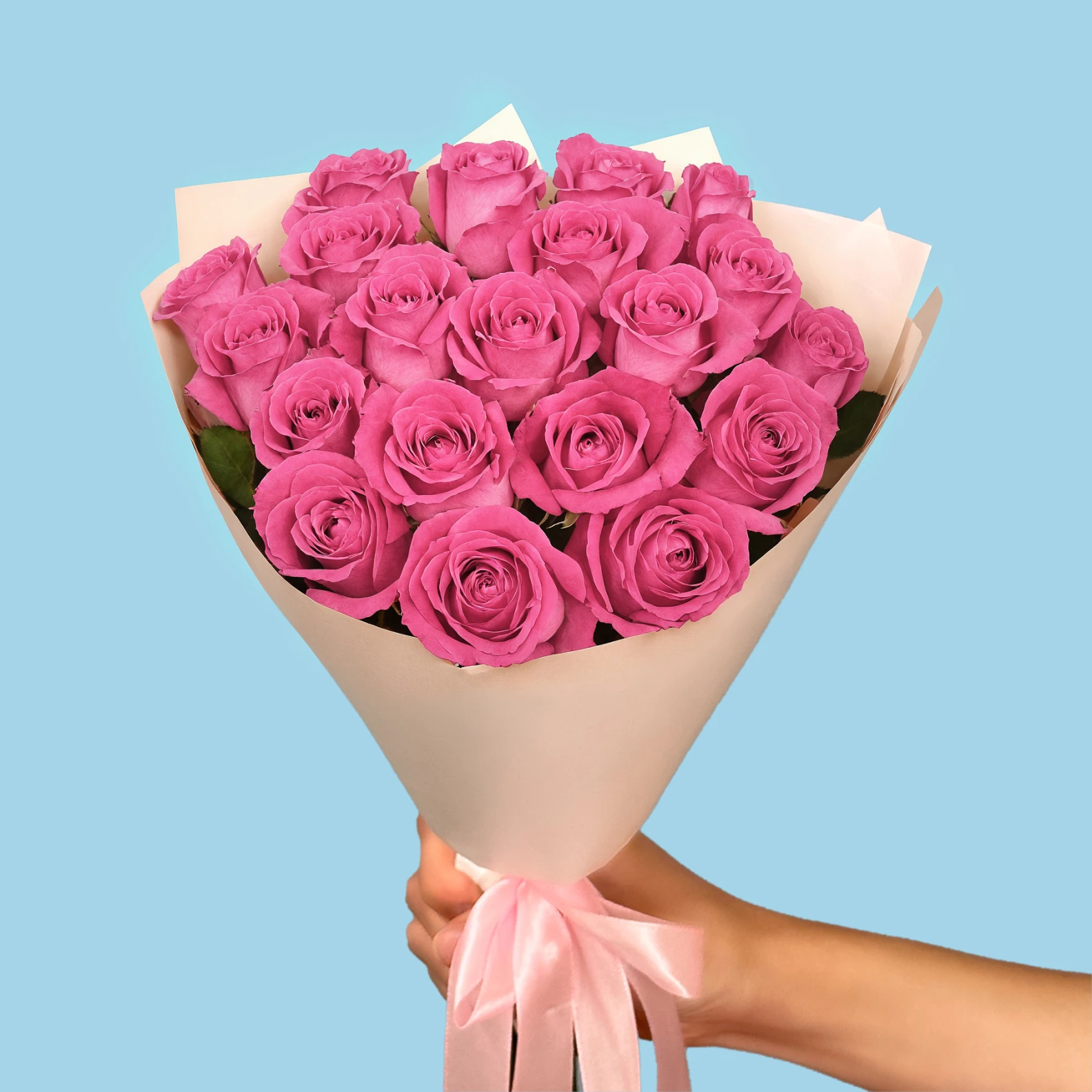 20 Pink Roses from Kenya - image №3