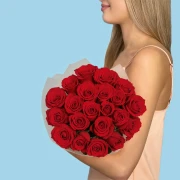 20 Red Roses from Kenya - image №2