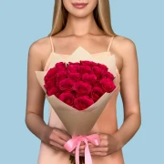 20 Hot Pink Roses from Kenya - image №1