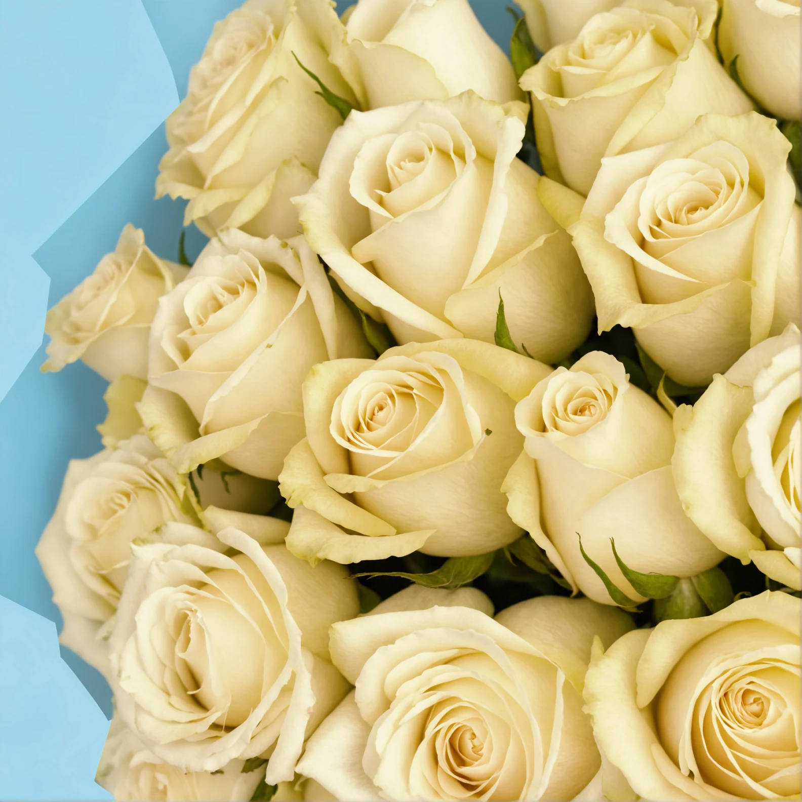 20 White Roses from Kenya - image №4