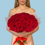 35 Premium Red Roses - image №1