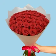 35 Premium Red Roses - image №3