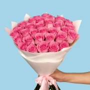 35 Premium Pink Roses - image №3