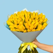 100 Yellow Tulips - image №2