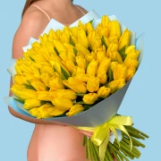 100 Yellow Tulips - image №4