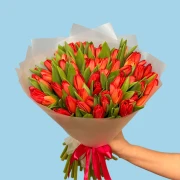 70 Red Tulips - image №2