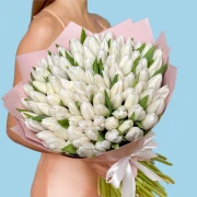 100 White Tulips - image №4