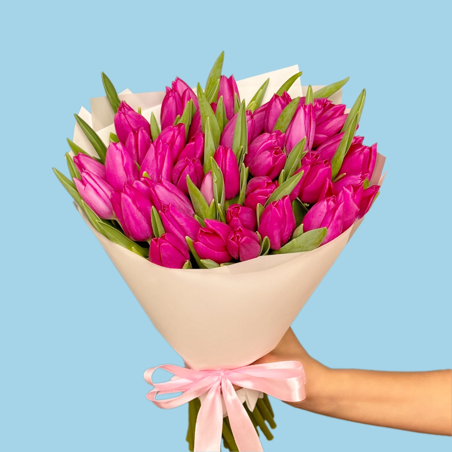 40 Pink Tulips - image №2