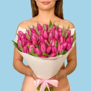 70 Pink Tulips - image №1