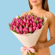 70 Pink Tulips - image №4