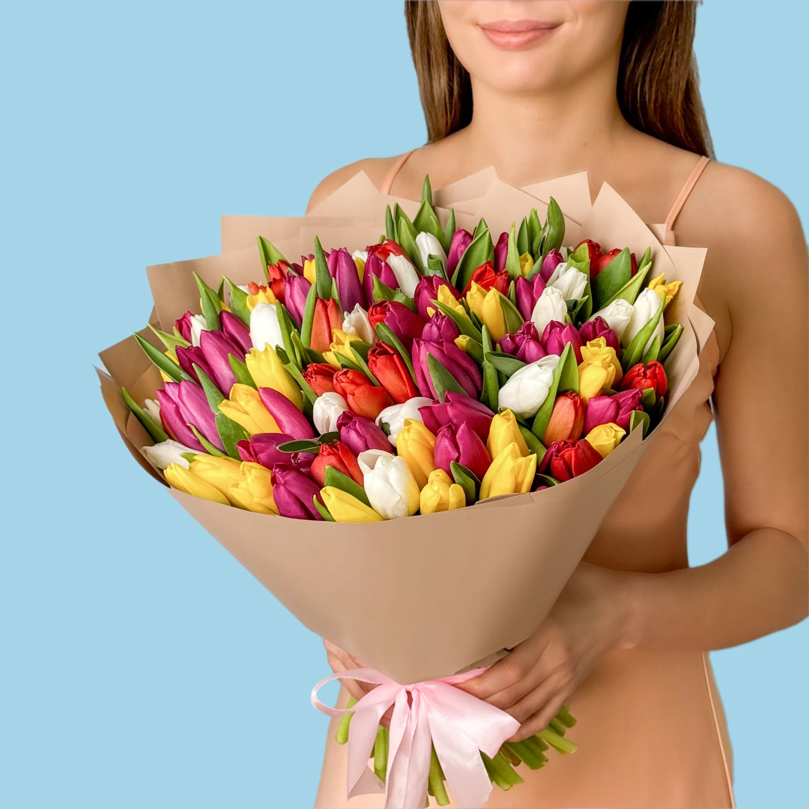 100 Mixed Tulips - image №4