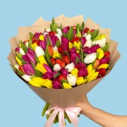 100 Mixed Tulips - image №2