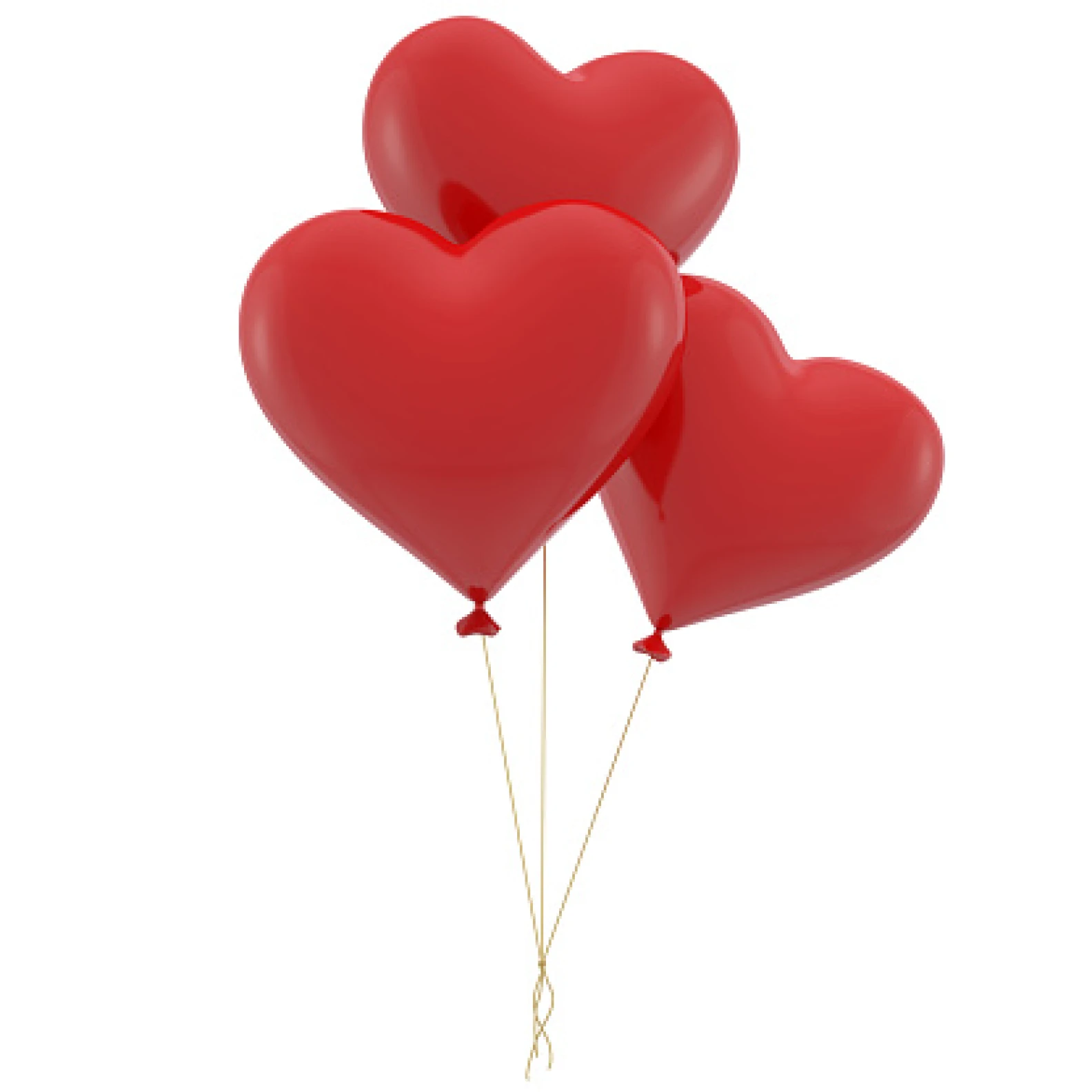 3 Heart Shaped Balloons - image №1