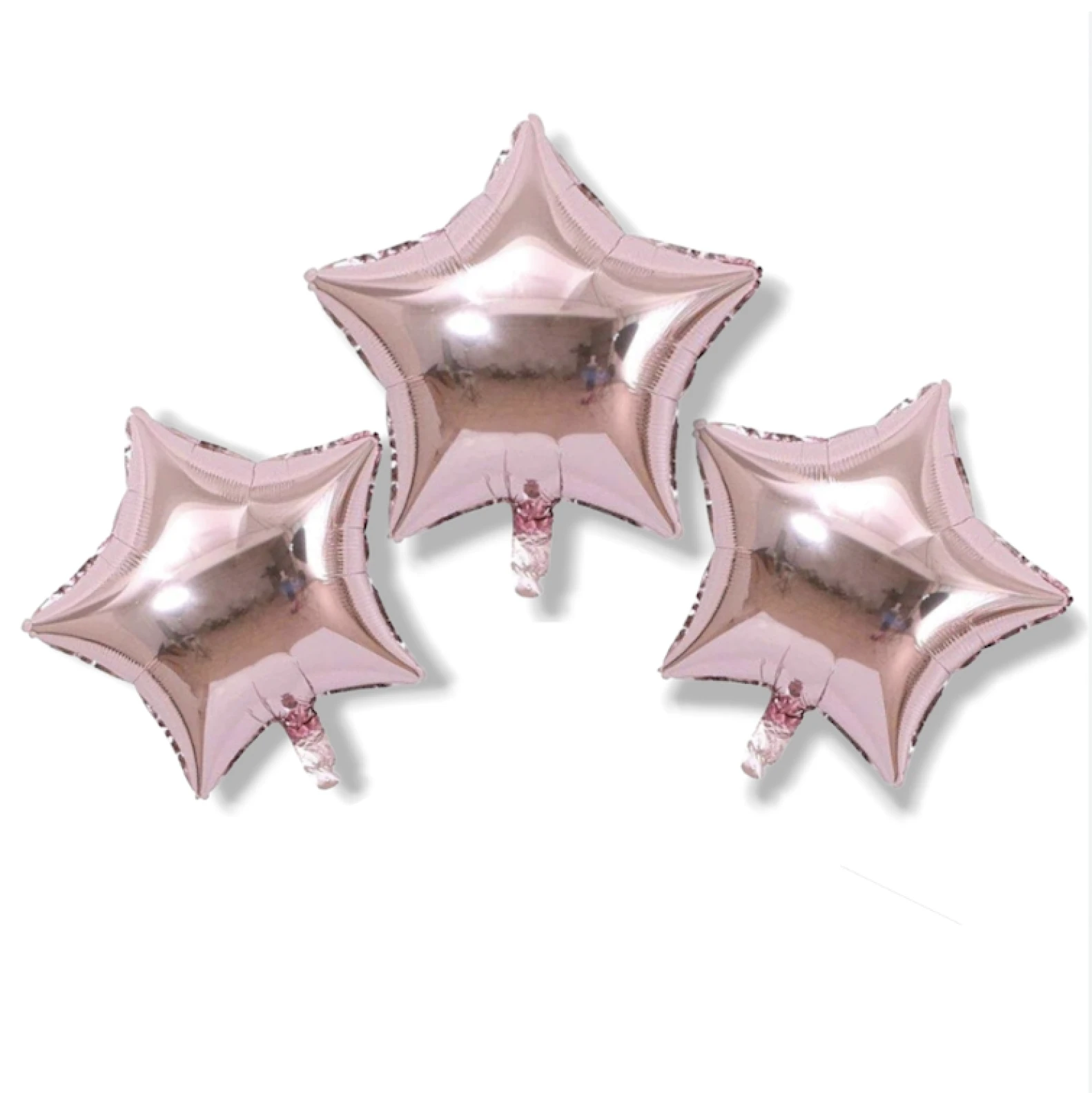 3 Pearl Pink Heart Foil Balloon - image №1