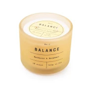 Frosted Glass 'Balance' Two Wick Candle Mandarin - image №1