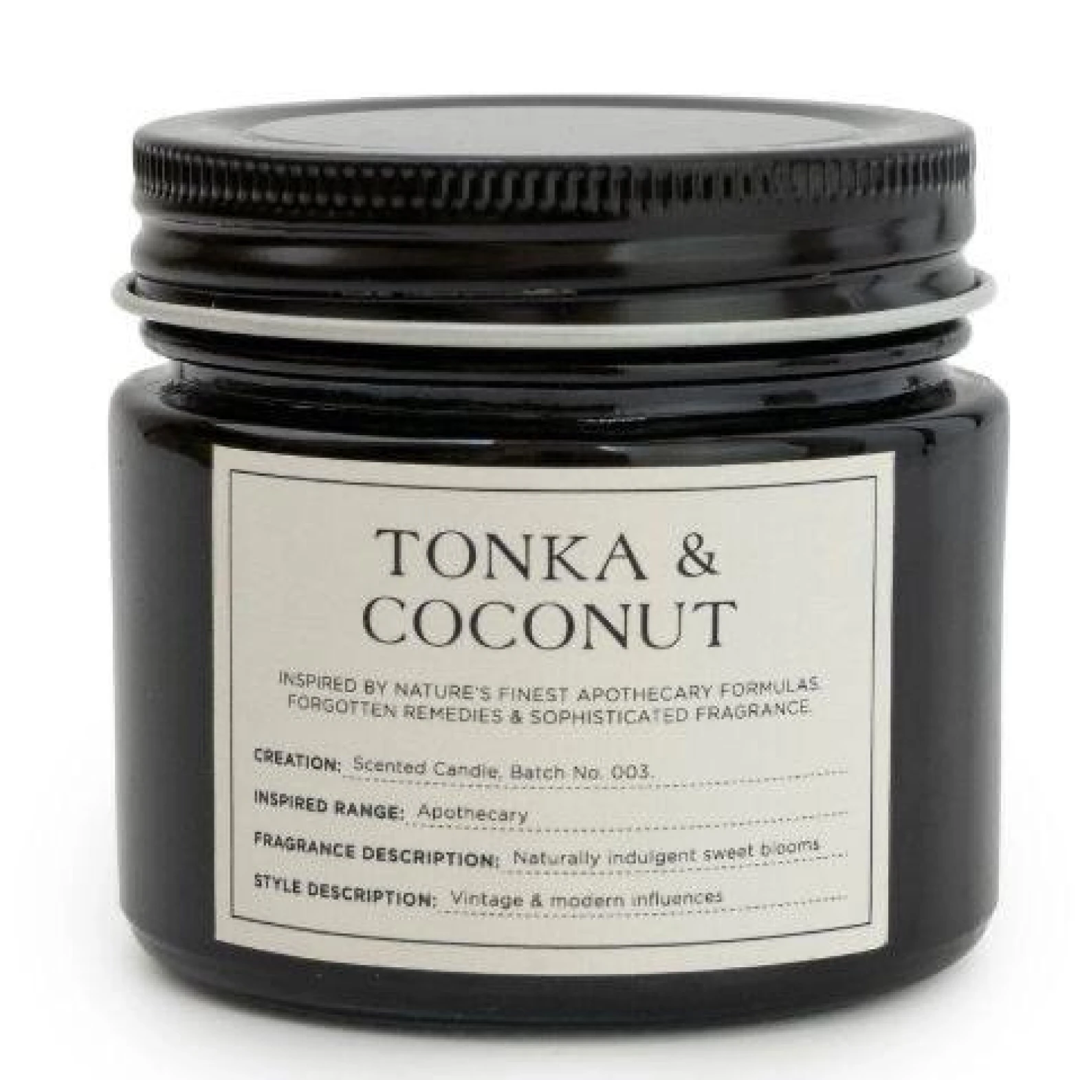 Small Glass Jar with Metal Lid Tonka & Coconut - image №1