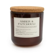 Medium Glass Jar with Cork Lid Amber & Patchouli 550g - image №2