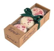 Teonis - Cookies Covered in White Chocolate & Raspberries 220g - image №1