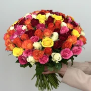 100 Mixed Roses 35cm - image №2