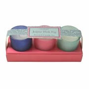 Jaipur Pink Fig Set of 3 Mini Votives Candles - image №1