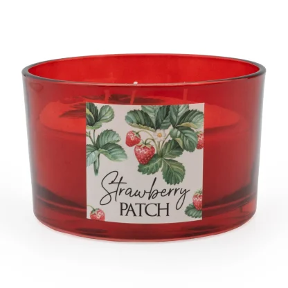 3 Wick Candle With Alpine Wild Strawberry Scent