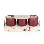 Set Of 3 Votive Candles - Peony & Water Lily - image №1