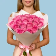 20 Premium Pink Roses - image №1