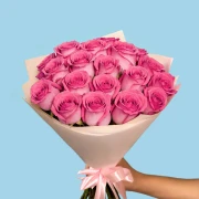 20 Premium Pink Roses - image №3