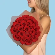 20 Premium Red Roses - image №2