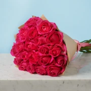 20 Premium Hot Pink Roses - image №3