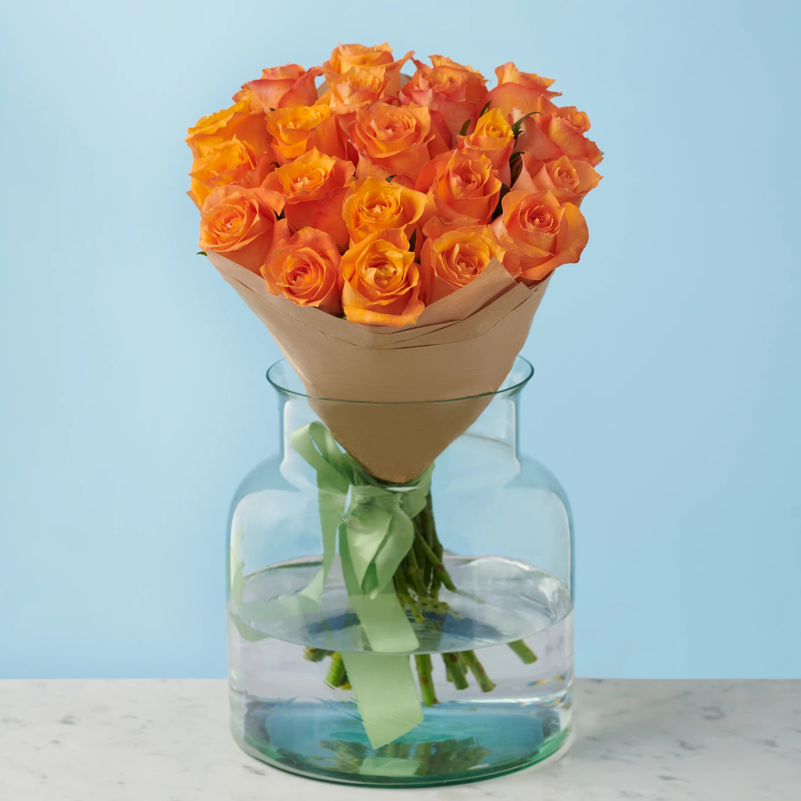 20 Premium Orange Roses - image №2