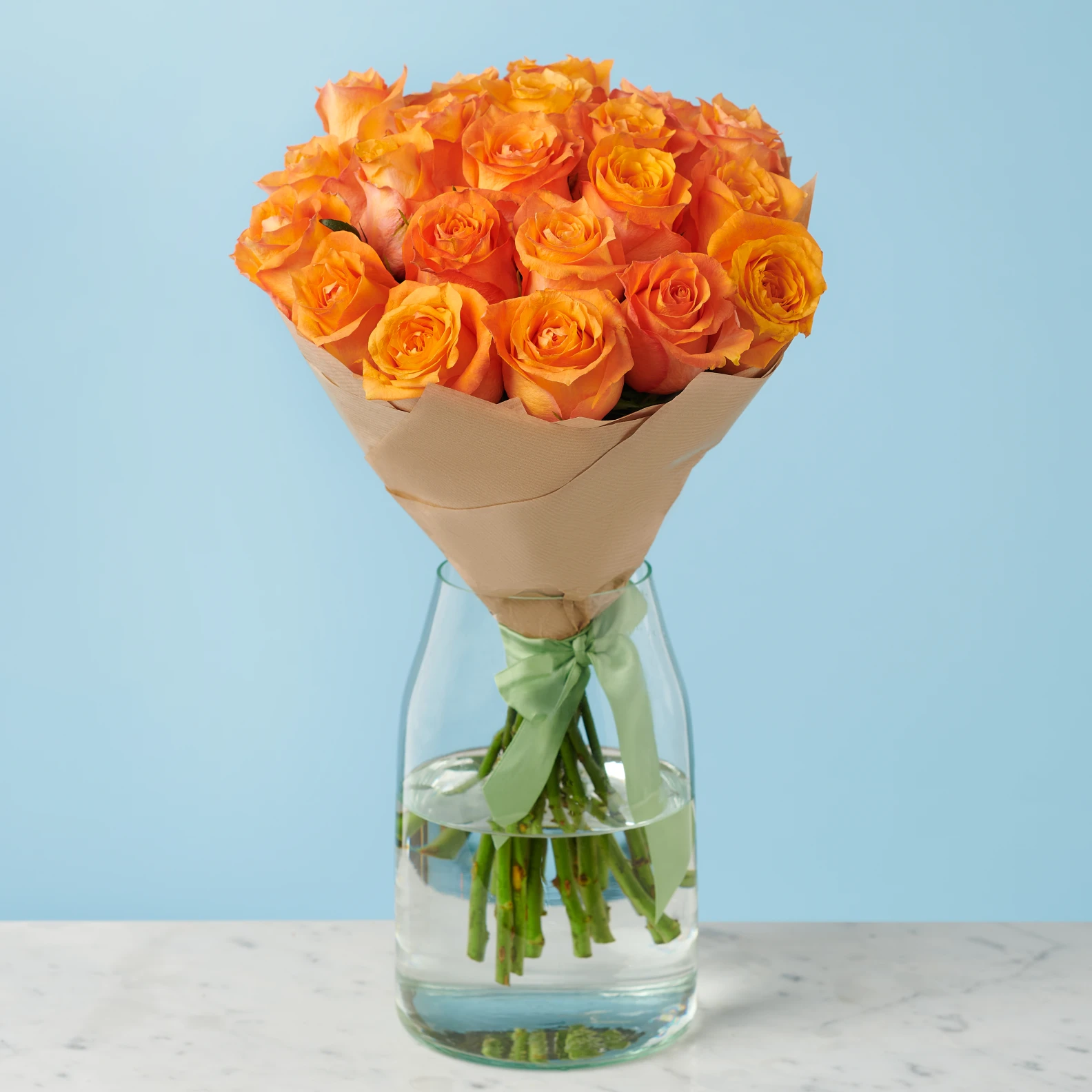 20 Premium Orange Roses - image №3