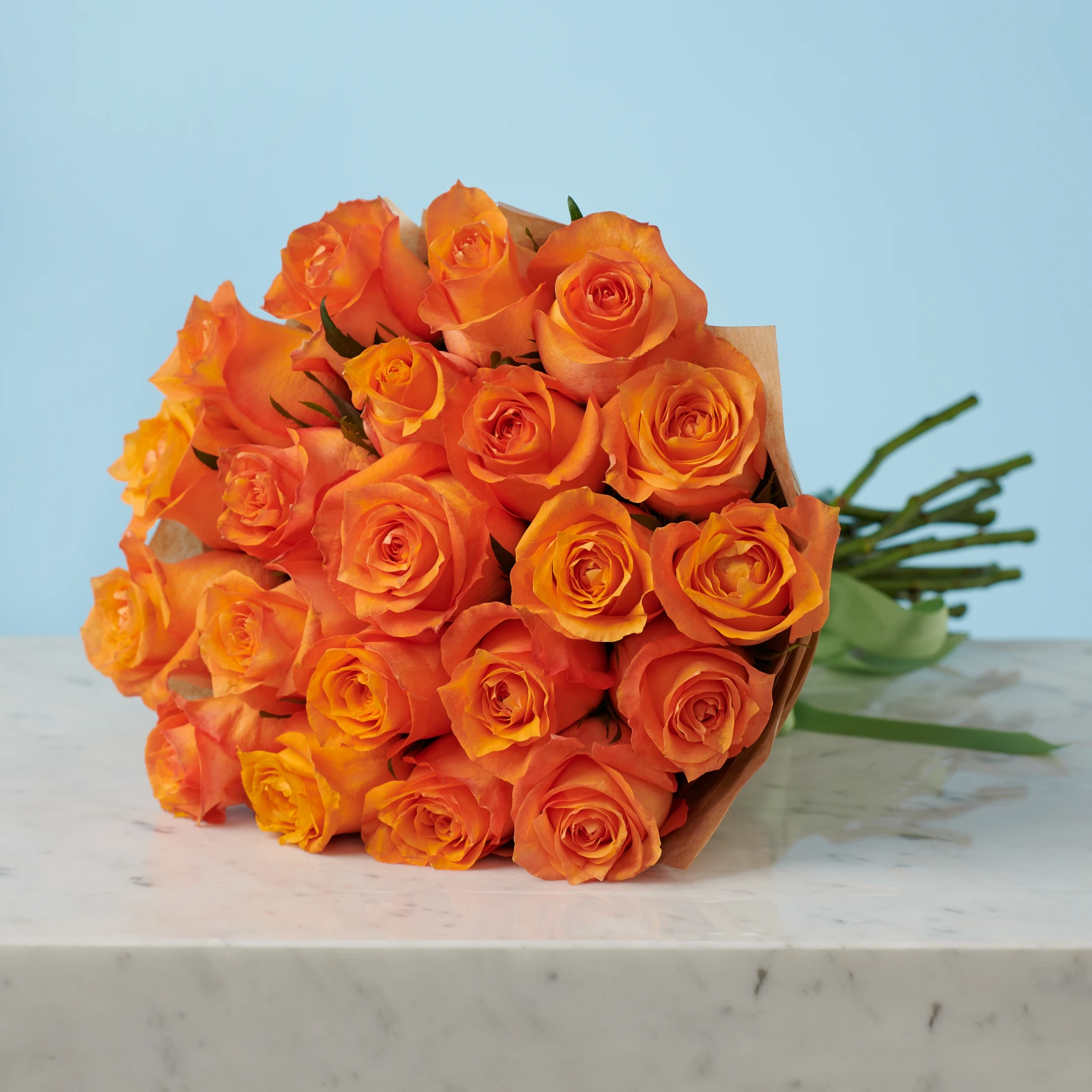 20 Premium Orange Roses - image №5