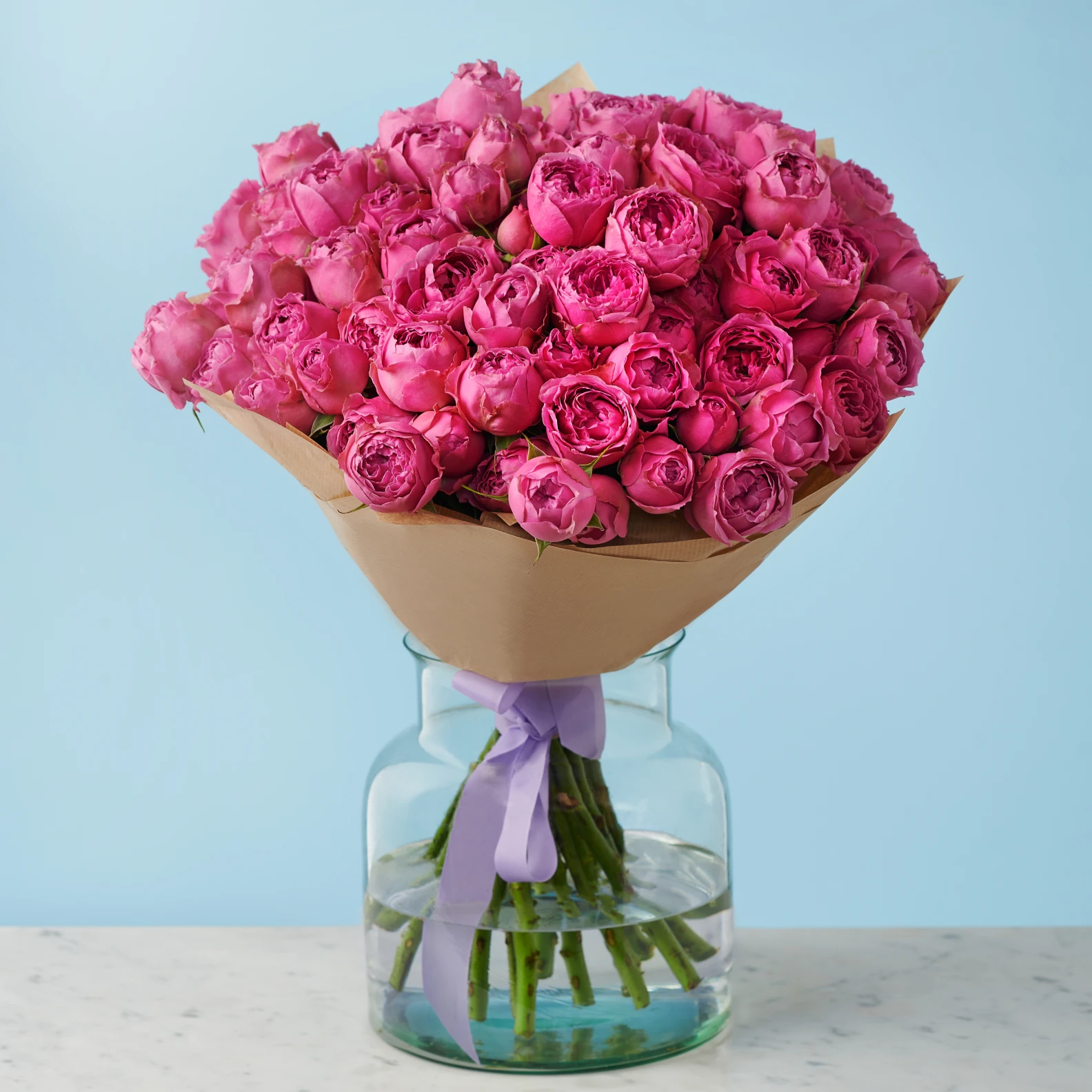 20 Peony Pink Roses - image №2