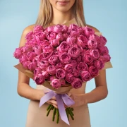 20 Peony Pink Roses - image №1